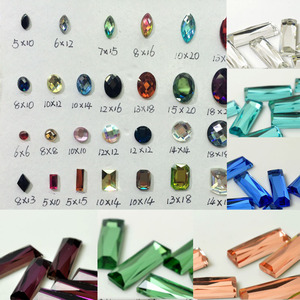 Rhinestones For Phone Case 2x4 To 7x21mm Flat Bottom Rectangular Glass DIY Decoration - Product Image 5