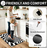 Ensemble de tapis de cuisine anti-fatigue 2 pièces moderne, lavable, antidérapant, imperméable, pour sol et couloir