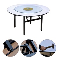 Ensemble de chaises de table pliantes rondes et minimalistes modernes pour les hôtels, les banquets, les formations, les conférences, les restaurants et les mariages.