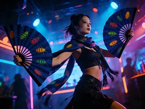 Pañuelo de Mano Personalizado con Diseño Impreso, Brillante con Luz UV, para Fiestas Rave, Bufanda, Chal, Pashmina, para Festivales de Música, Baile, Regalo de Navidad - Product Image 6