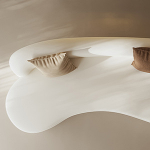 Sofá de Tela en Forma de S, Sensación de Terciopelo, Curvo, Moderno, Muebles para Sala de Estar - Product Image 4