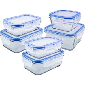 18-Piece Microwavable Glass Kitchen <b>Containers</b> Set-Eco-Friendly Leak-Proof & Dishwasher Safe - Product Image 1