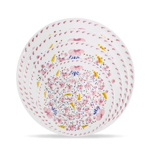 Pink Floral Pattern <b>Dinnerware</b> Fine Bone China Dinner Plate Printing Ceramic Charger Plate Lace Rim Dinner <b>Set</b> <b>for</b> Party - Product Image 2