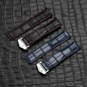 Correa de Reloj de Cuero Genuino con Cierre Plegable Universal para <span class=keywords><strong>Tag</strong></span> <span class=keywords><strong>Heuer</strong></span> de 20 mm y 22 mm, Correa de Cuero con Dijes de Lujo - Product Image 4