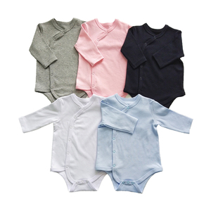 Pelele de manga corta para bebé recién nacido, mono liso con cremallera - Product Image 6