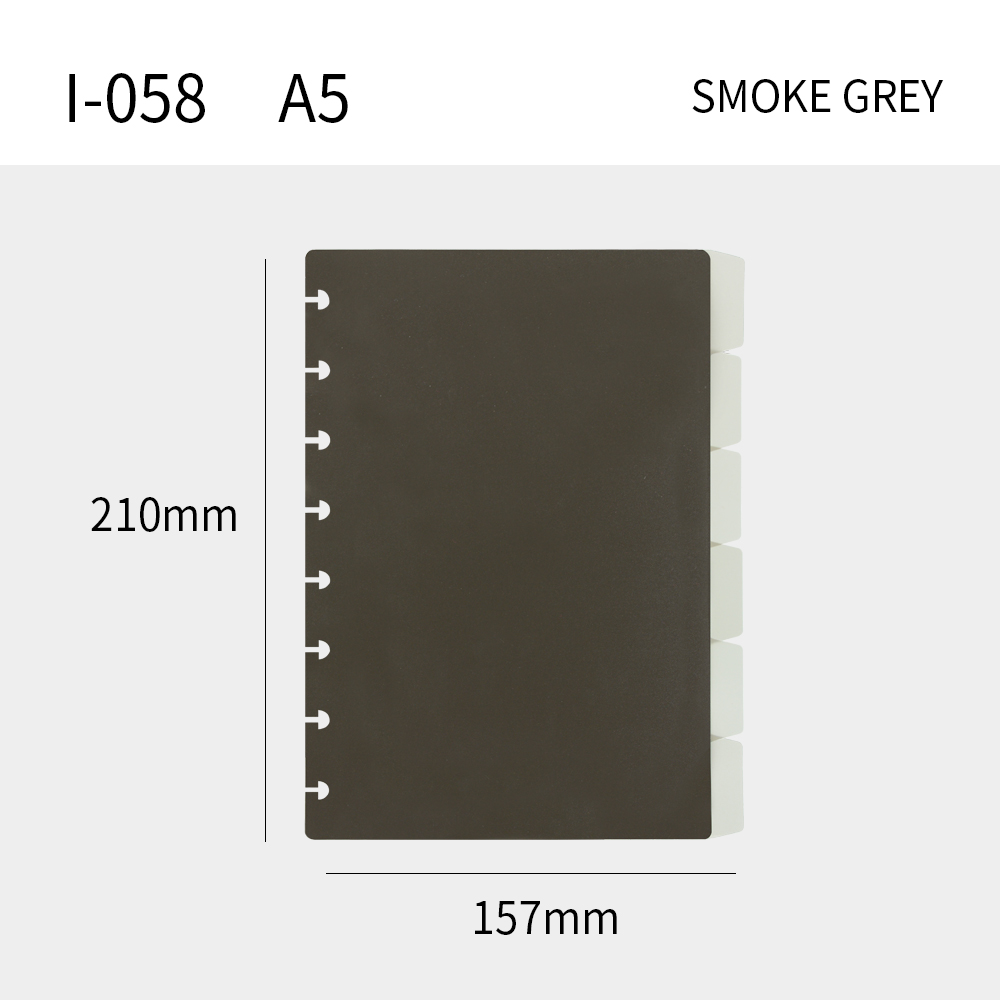 A5  Plastic, Smoky Grey