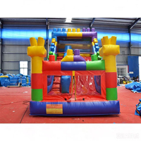 Château gonflable Bouncer Building Blocks avec toboggan gonflable pour l'intérieur et l'extérieur, avec souffleur, pour enfants et adultes, à vendre