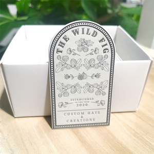 Carte de remerciement en carton kraft avec logo personnalisé SHINY pour les petites entreprises, écologique, en <span class=keywords><strong>papier</strong></span> épais, carte de vœux - Product Image 5