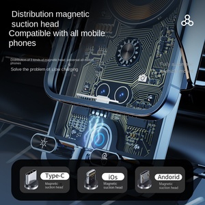 <span class=keywords><strong>Support</strong></span> de téléphone de <span class=keywords><strong>voiture</strong></span> à fixation magnétique F18 avec chargeur sans fil à induction infrarouge 66W, multifonction, compatible BMW <span class=keywords><strong>Audi</strong></span> - Product Image 4