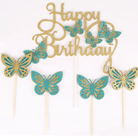 Werkzeug Küche Zubehör Gold Papier Schmetterling Cake Topper Lebendige künstliche Schmetterling Zubehör für Kuchen Dekoration