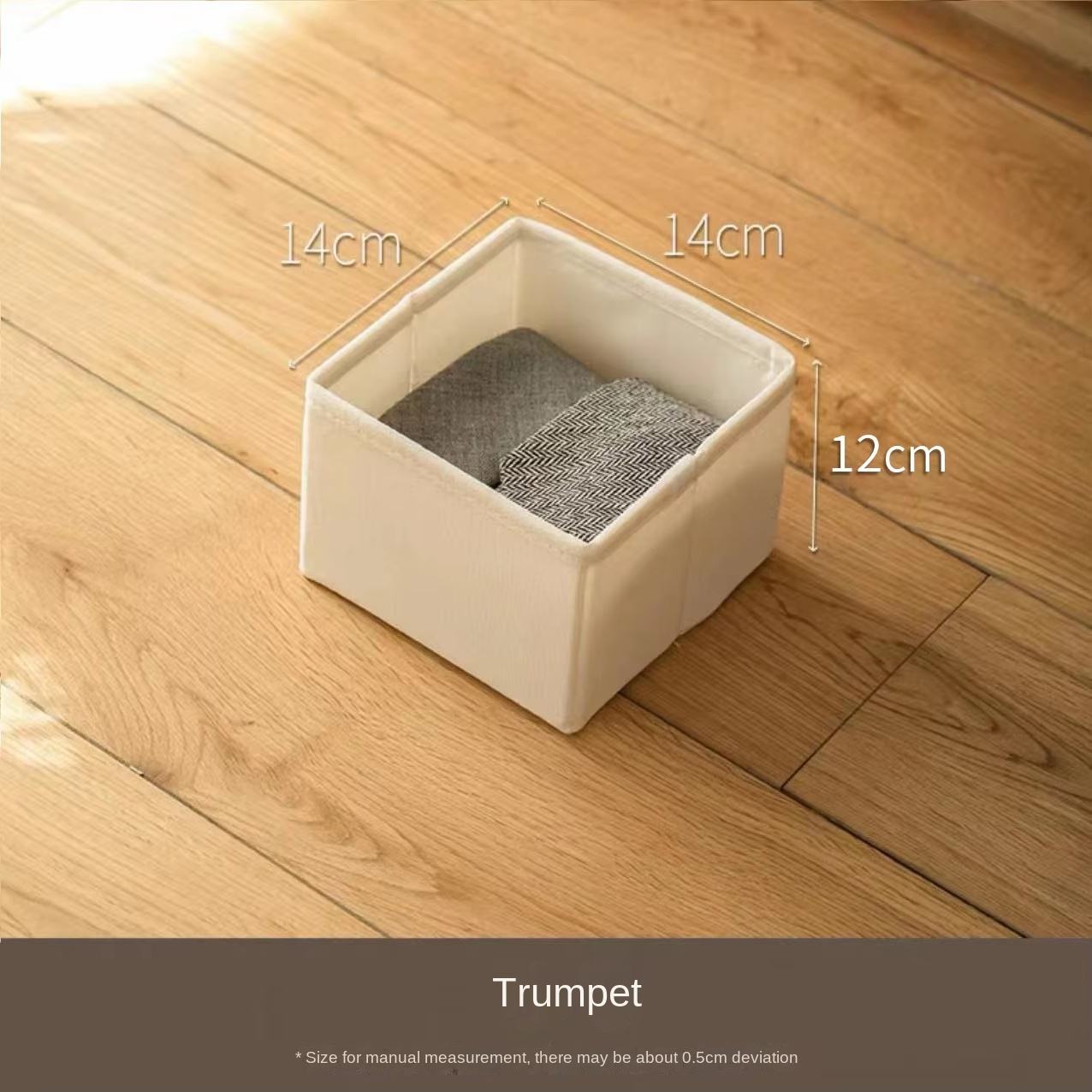 Boîte vide kaki petite [fermeture éclair inférieure]