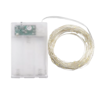 Guirlande lumineuse LED de Noël en forme de hibou, fil de cuivre, multifonction, batterie intégrée, blanc chaud, IP20, 1 m, lumières décoratives