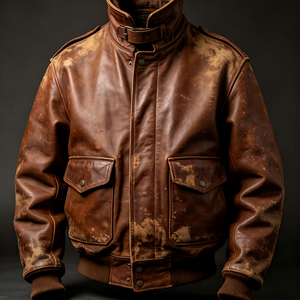 Chaquetas de Piloto A2 de Cuero con Logotipo Personalizado, Chaqueta de Vuelo Vintage de Cuero, Venta al Por Mayor Disponible - Product Image 1