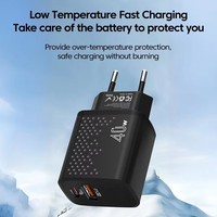 Cargador de Pared de 40W con Carga Rápida, 2 Puertos QC4.0 PD USB C, Adaptador de Corriente para Teléfono Móvil con Caja