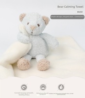Boneka Plush MOQ Rendah, Ukuran Kecil, Pilihan Populer, Boneka Beruang, Selimut Keamanan Ramah Anak, Hewan Boneka Isi Dakron untuk Hadiah Anak