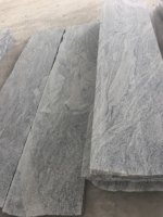 Dalles de granit gris et blanc brossé, écologiques et naturelles, de style moderne, directement de l'usine, solution complète Shandong pour villas, parcs et cuisines