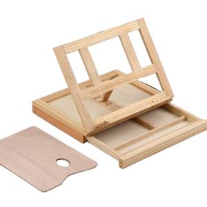 Mini chevalet de <span class=keywords><strong>dessin</strong></span> et de pastel pliable en <span class=keywords><strong>bois</strong></span> de hêtre avec tiroir de rangement pour la peinture - Product Image 3