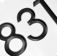 Plaque de numéro de porte murale 3D flottante en PVC de 8 pouces pour signalisation numérique, personnalisable pour la maison et l'hôtellerie