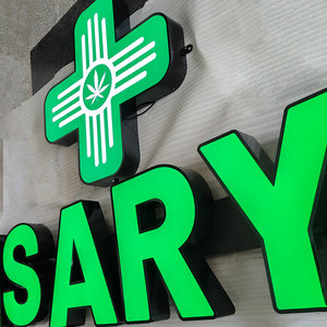 Letreros LED Personalizados para Tiendas de Cigarrillos, Letreros Comerciales con Letras 3D Iluminadas Frontalmente para Exteriores, Letreros Luminosos LED - Product Image 4