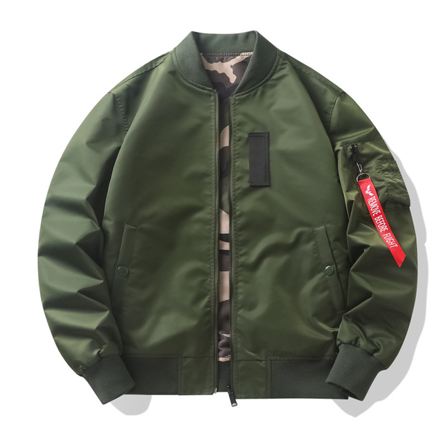 Double-sided Bomber Jacket  Men's Fall/winter Cotton Cargo Trend Baseball Uniform Plus Size American Retro Windproofjacket