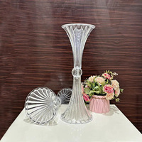 Vase décoratif de mariage en acrylique transparent de style trompette, de haute qualité et très vendu, ornement de table moderne