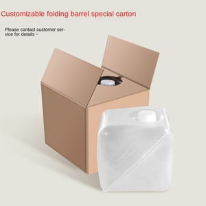 Seau de stockage d'eau en plastique pliable de qualité alimentaire LDPE de 10 à 20 L, impression personnalisée sur la surface, pour l'exportation - Product Image 3