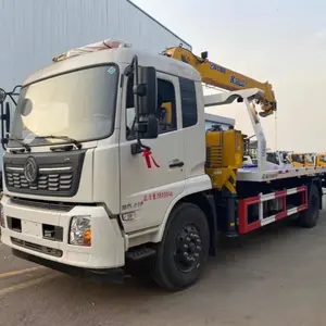 3ton vinçli tamir kamyonu çekici kamyon yol kurtarma kamyonu Dongfeng yepyeni 220hp 5ton batık kapasitesi