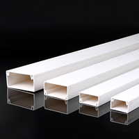 Goulotte de câblage en PVC solide, chemin de câbles blanc, canal de protection pour câblage électrique