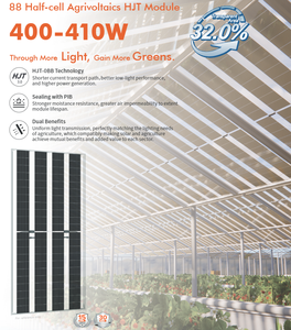Panneau solaire mono 400W <span class=keywords><strong>405Wp</strong></span> 410 Watt Transmittance 32% Parfaitement adapté aux besoins d'éclairage de l'agriculture - Product Image 2