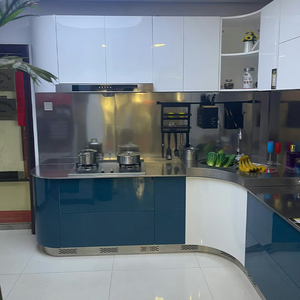 Tùy Chỉnh Đa-Màu Sắc Hiện Đại Thép Không Gỉ Tủ Bếp Phổ Biến Thiết Kế Sẵn Sàng Lắp Ráp Phòng đựng thức ăn Lưu Trữ Đơn Vị Cho Căn Hộ Sử Dụng - Product Image 4