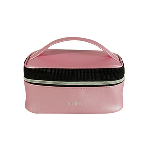 กระเป๋าเครื่องสำอางหนัง PU สีชมพูแบบสั่งทำพิเศษสำหรับใส่ของขวัญน้ำหอม กระเป๋าเครื่องสำอางสำหรับผู้หญิง กระเป๋าใส่เครื่องสำอาง กระเป๋าจัดระเบียบเครื่องสำอาง - Product Image 3