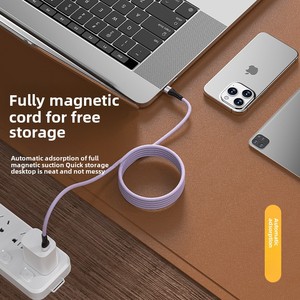 Câble de données magnétique à absorption améliorée 4 en 1 Type C, nouvelle version améliorée, double Type-C pour Apple Samsung - Product Image 4