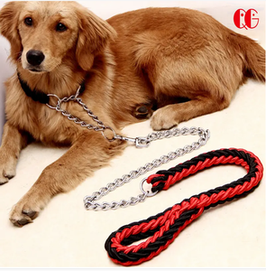 Cadena de Metal plateada para perros, tira reflectante duradera, Collar ajustable con anillos en D para accesorios de cadena para perros Martingale - Product Image 4