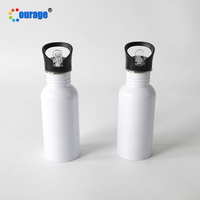 Botol Air Stainless Steel 500ml Dinding Tunggal untuk Sublimasi, Kosong untuk Cetak Kustom