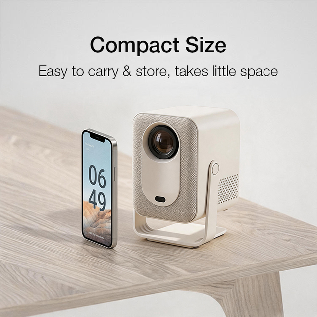 IMC60 Pro Mini Projector Android 14 With Battery 720P Resolution 200ANSI Lumens Portable Home Projector for Indoor Outdoor Use