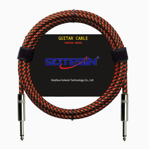 Cable de guitarra de bajo ruido, bajo perfil bajo, <span class=keywords><strong>20</strong></span> pies, 6,35mm - Product Image 1