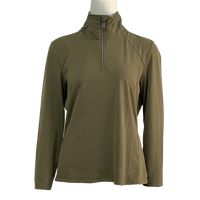 Vêtements d'équitation en gros de l'usine OEM, t-shirt à manches longues à séchage rapide avec fermeture éclair pour l'équitation