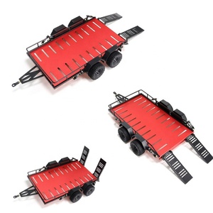 Accessoires de voiture RC <span class=keywords><strong>1</strong></span>/<span class=keywords><strong>18</strong></span> : Remorque métallique de simulation pour camion RC Rock Crawler, pièce de rechange pour modification et amélioration, compatible <span class=keywords><strong>TRX4M</strong></span> Defender Bronco - Product Image 5