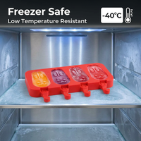 Moule à glaces professionnel en silicone sans BPA, facile à nettoyer, multi-cavités, motif visage souriant, qualité alimentaire