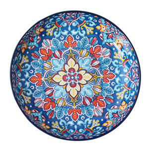 Assiette à dîner avec chargeur en céramique très vendue, <span class=keywords><strong>vaisselle</strong></span> complète de style bohème bleu, ensemble de <span class=keywords><strong>vaisselle</strong></span> de luxe pour décoration de fête - Product Image 5