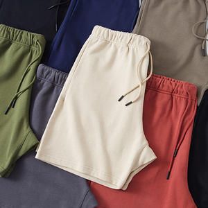 <span class=keywords><strong>Bermuda</strong></span> unisexe d'été en coton molletonné avec logo personnalisé, fermeture à la taille élastique, style décontracté pour garçons et hommes - Product Image 1