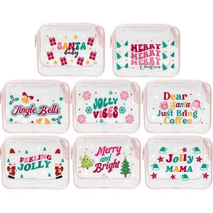 Bolsa de cosméticos de PVC transparente para regalos de Navidad con logotipo personalizado, ODM, OEM, organizador de maquillaje, bolsa de regalos, bolsa de paquete de cosméticos de PVC transparente - Product Image 1