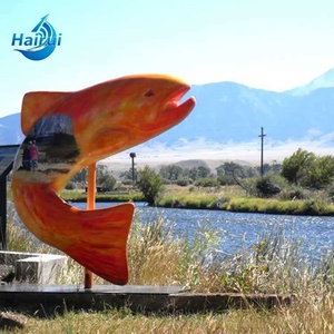 Scultura di Pesce in Fibra di Vetro, Grande Statua di Pesce in Resina per Giardino Marino - Product Image 6