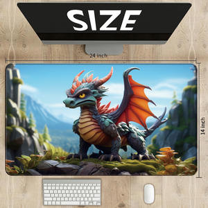 Tapis de souris doux et écologique prix d'usine tapis de bureau lavable en caoutchouc antidérapant bord cousu tapis de jeu de cartes étanche disponible - Product Image 6