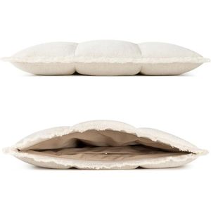 Housse d'ordinateur portable matelassée confortable et moelleuse pour femmes, 16, 15, 14, 13 pouces, en lin matelassé doux avec franges pour ordinateur - Product Image 4