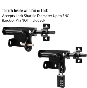 כבד פלדה שחור חבית בורג שקופית לרית הגעה חדשה עבור גדר ויניל עץ גדר יארד מנעול דלת עם חור מנעול - Product Image 3