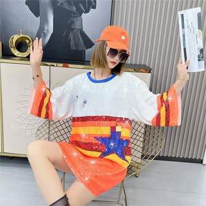 City Shirts Baseball Pailletten kleid für Houston Frauen - Product Image 1