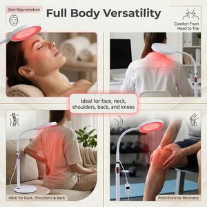 660nm Near Infrared Red Light Therapy Lamp for Pain Relief Skin Muscle <b>Recovery</b> Wound Healing <b>Smart</b> Timer Home Use Therapy Lamp - Product Image 4