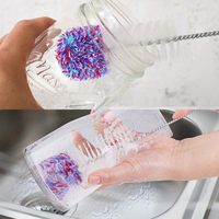 Factory Wholesale Multifunctional Eco-Friendly Nylon Portable Travel Bottle Cleaner Stainless Steel Handle Cotton Thread Brush