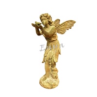 Vente en gros ENYA : Grandes figurines de fées et statues de jardin en fer antique, assises et debout, pour décoration extérieure H50cm